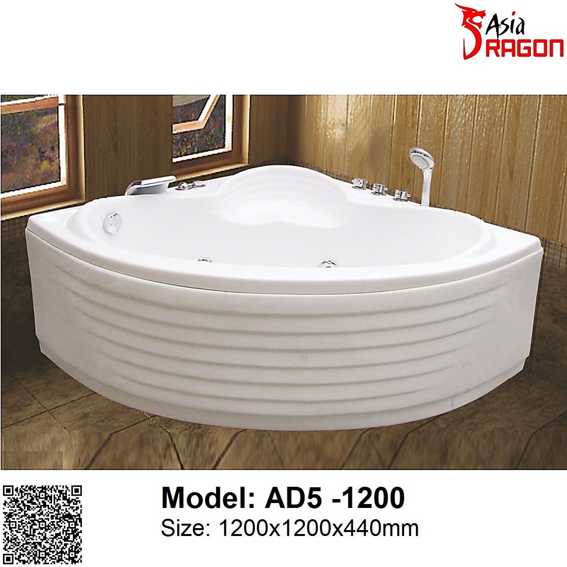 Bồn tắm góc Massage Asia Dragon AD5-1200